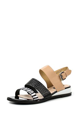 LOST INK  NADILA SPORTS WEDGE FLAT SANDAL- MULTI