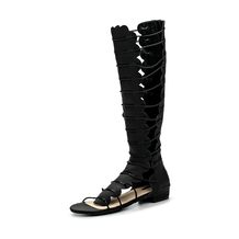 LOST INK  NELIA ELASTICATED GLADIATOR BLACK