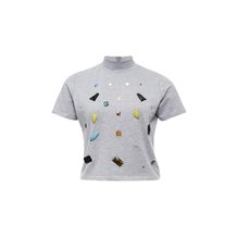 LOST INK  GEM STUDDED TEE