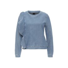 LOST INK  DENIM FRILL SWEAT