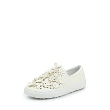 LOST INK  LIVIA 3D FLORAL LASER CUT SLIP ON PLIMSOLL