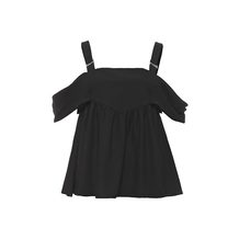 LOST INK  OFF SHOULDER PINAFORE SMOCK TOP