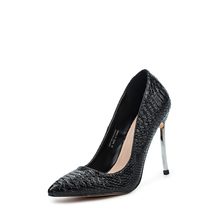 LOST INK  FABIO TEXTURED METAL HEEL COURT