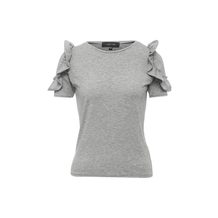 LOST INK  FRILL SHOULDER TEE