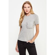 LOST INK  S) FRILL POCKET TEE