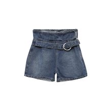 LOST INK   BUCKLE PAPERBAG DENIM SHORT