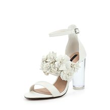 LOST INK  MONIKA FLORAL PERSPEC HEELED SANDAL