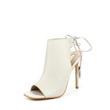 LOST INK  MILLIE PEEP TOE TIE BACK HEELED SANDAL