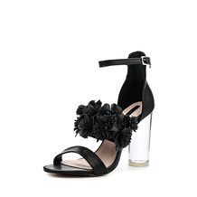 LOST INK  MONIKA FLORAL PERSPEC HEELED SANDAL