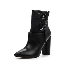 LOST INK  AMELIA SEQUIN BLOCK HEEL ANKLE BOOT