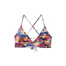 LOST INK  FLORAL LACE BACK BIKINI TOP