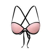 LOST INK  COLOUR BLOCK BIKINI TOP