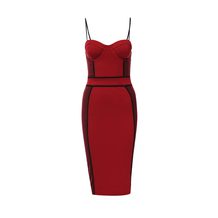 LOST INK  PETA COLOUR BLOCK STRAPPY BODYCON