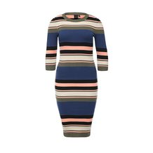 LOST INK  THE STRIPED KNIT DRESS IN RIB UPDATE