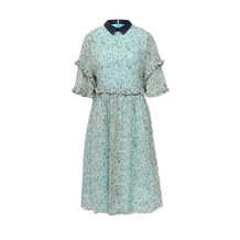 LOST INK  BASIL CONTRAST COLLAR DRESS